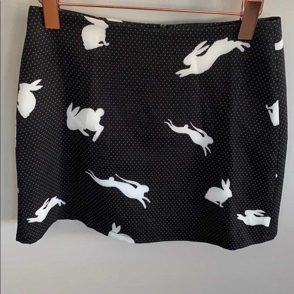 Skort with rabbit pattern